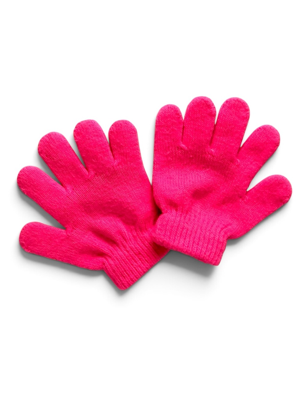Girl’s Hot Pink Sweater knit Gloves